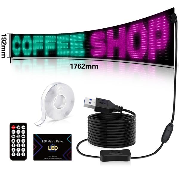 High Brightness 3500 Nits Indoor Fixed LED matrix panel Screen 69.37x7.56in for