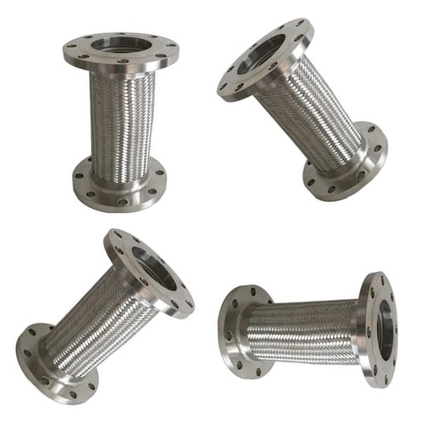 High Temperature Resistant Stainless Steel Braided Flex Hose Flange Metal Braided Hose Fittings