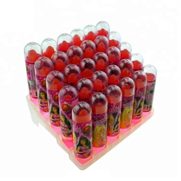 Quality Student Fruit Lollipops Lipstick Shape Novelty Halal Strawberry Flavor wholesale