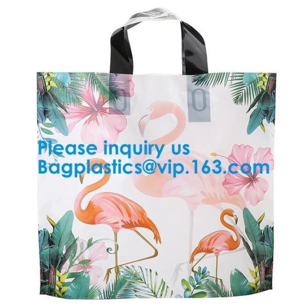 Quality Corn Starch Made Biodegradable&Compostable Flexi Soft Loop Handle Plastic Bag,Soft Loop Handle Plastic Shopping Bag with wholesale