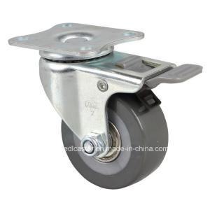 China Edl Mini 2 40kg Plate Brake Caster 2622-76 with 2mm Thickness and PU Wheel Material on sale