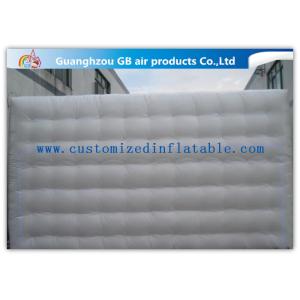 Double Stitching Whiten Inflatable Lawn Tent With Cube Bubble / Square Structure