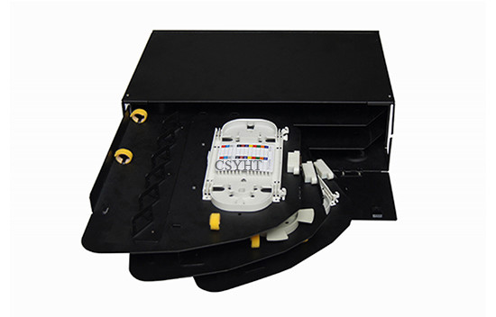 Black cold roll steel 3U 72 fiber optic patch panel ARW3U72B use in FTTX GPON