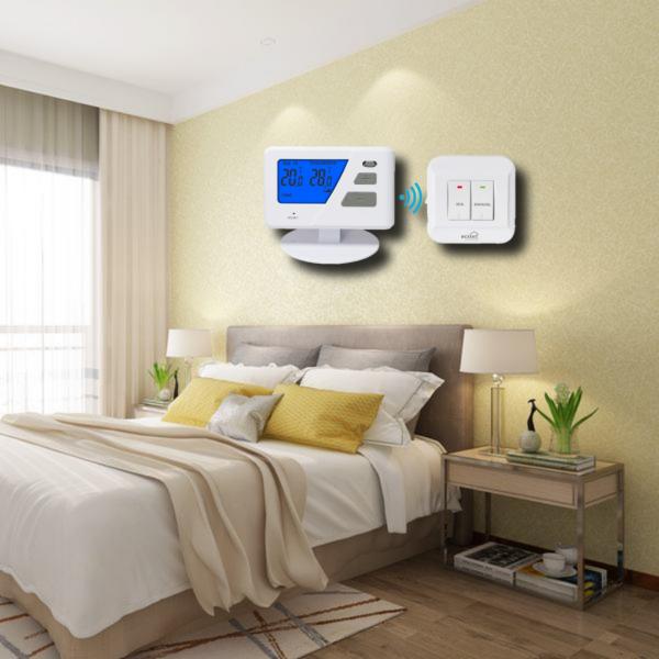 Load Rating 6 2A Wireless PTAC Thermostat Incorporating Receiver 230VAC 50HZ Optimized for Commercial HVAC Applications