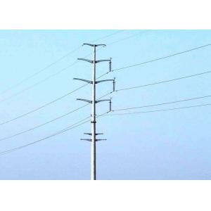 Monopole Lattice Transmission Tower , Galvanized / Painted Power Distribution