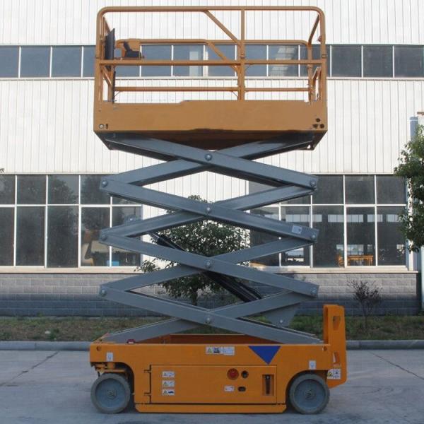 Portable Hydraulic Scissor Lift Aerial Lift Platform With Solid Non - Marking