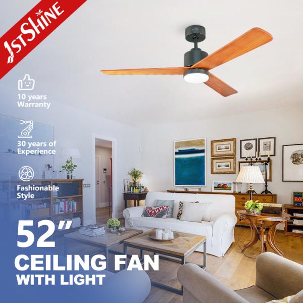 Quality Smart Home 52" Bedroom Ceiling Fan Light With Strong Wind 3 Color Light wholesale