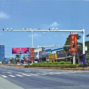 Traffic Surveillance CCTV Camera Poles Support Signal Light Sign Cantilever