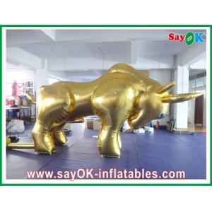 Inflatable Cowboy Golden Event Inflatable Bull 0.5mm PVC Tarpaulin 4M - 8M