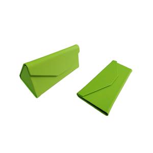 China Green Foldable Triangle Storage Glasses Case Sunglasses Packaging Box on sale
