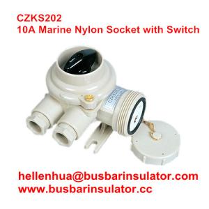 10A marine nylon socket with switch CZKS109 1144/R/FS Rotary switch
