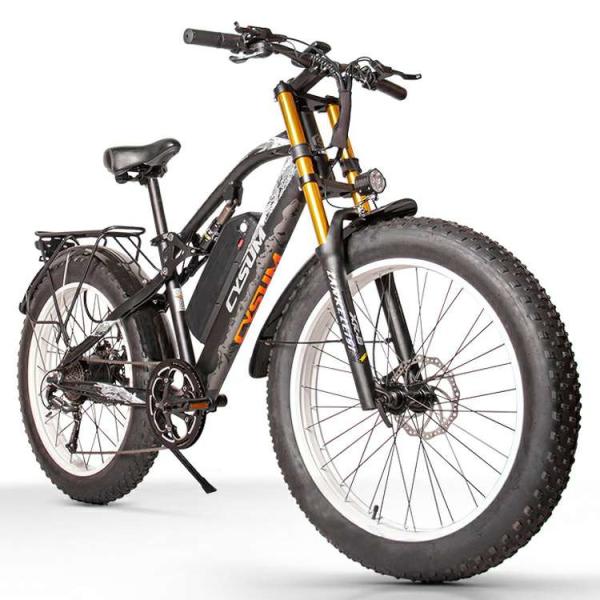 US EU STOCK Cysum M900 Pro Fat Tire E Mountain Bike 1000w 48V 17AH Lithium Battery