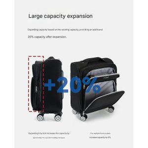 1750 Detachable widened version Soft-shell Luggage with Embedded TSA Lock,