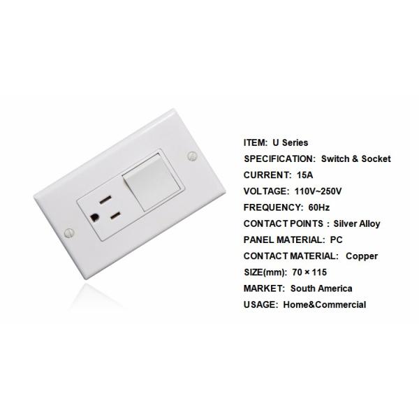 Fire Resistance 1Gang 3pin Socket Electrical Wall Socket
