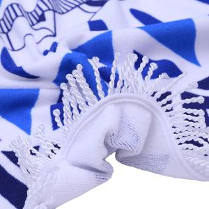 Summer 150cm diameter Large Custom Printed Round Beach Towels With Tassel