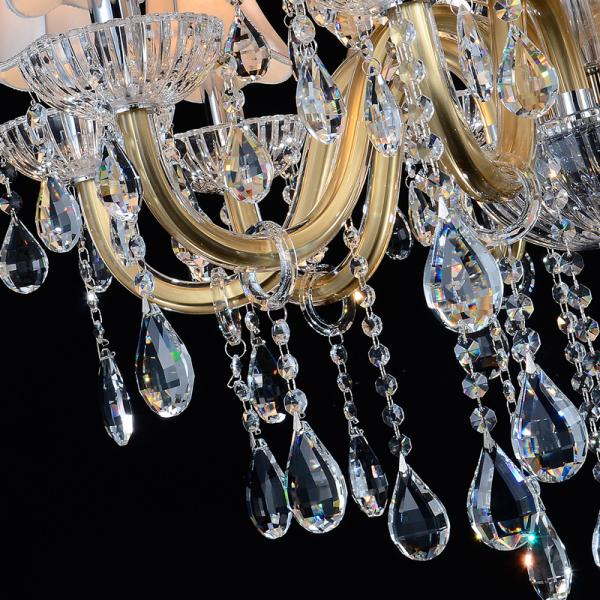Chrome metal finish glass ceiling pendant chandelier (WH-CY-57)