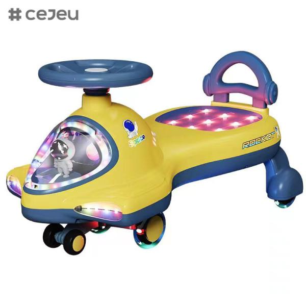 Boy/Girl Wiggle Ride On Toy: Safe, Fun & Easy to Use, Flashing PU Wheel, Light, 2-5yraes old