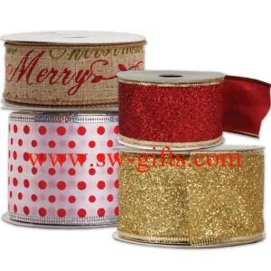 Bronzing multicolor rosettes ribbons awards Plain Color Woven Organza ribbon