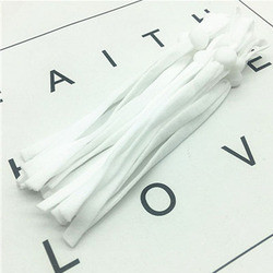 12cm length 5mm flat adjustable elastic band with buckle earloop cord for