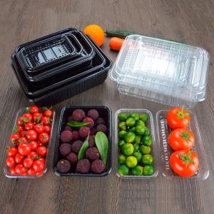 PET Rectangular Transparent FDA Frozen Food Tray Packaging