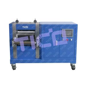 China Roll to Roll Hydraulic Rolling Calendering Machine with 300mm Width Roller for Pouch Cell Pilot Line on sale