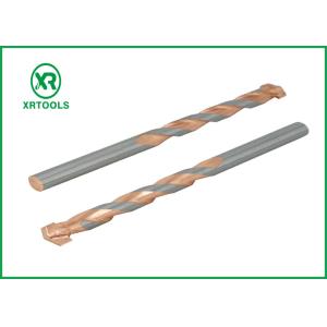 Round Shank Metric Masonry Drill Bits Copper Plated L Flute For Concrete Brick