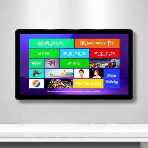 Cheap Chinese Language Selection Wall Mounted Advertising Display with Picture Decoding and Playback Capability for sale