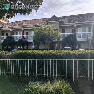 2m Rustic Tubular Steel Fence Weathered Finish