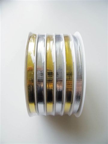 Crimpled Metallic Metallic Curling Ribbon Roll 5mm 6m Ribbon Spool Packed With