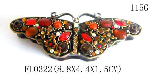 Butterfly trinket box metal necklace jewelry box