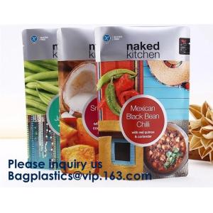 China Custom Detox Tea Printed Stand Up Zipper Plastic Zip lockk Pouch Standup Bag For Soup Food Packaging,Salad Dressings, Soup on sale