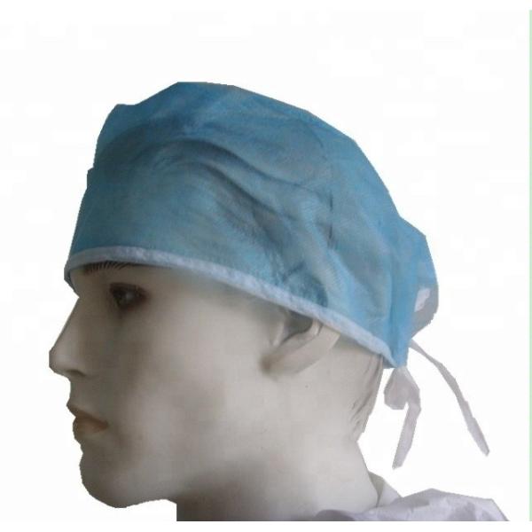 Pp / Sms Material Disposable Head Cap Hospital Head Cover ISO13485 / FDA