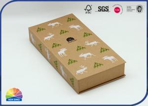 China Uv 4c Print Magnetic Flip Open Book Packaging Kraft Paper Box on sale