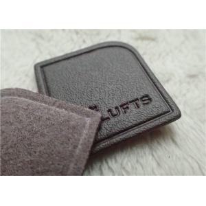 Nigger - Brown Veined Embossed Leather Patches High Frequency Brand Logo Sewing