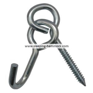Heavy Duty Hanging Lag Hammock Hooks For Trees With Eye Bolts Zinc Coated Rust
