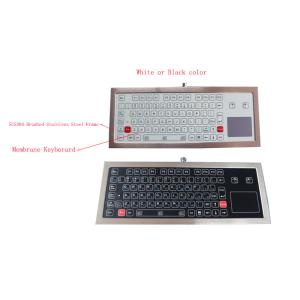 PS/2 Steel Plate Ruggedized Membrane Keyboard With Touchpad