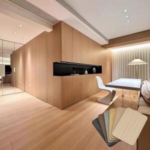 China 1220*2440mm Wood Grain PVC Wall Panel for Interior Decoration with 3 Years Warranty on sale