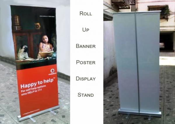 Quality Aluminum Roll Up Poster Display Stand For Office And Bank Printing Banner wholesale