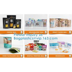 Open Top Mylar Bags, Matte Clear, Zipper Lock Heat Seal Pouch With Tear Notch