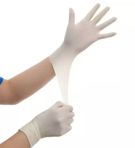 Quality White Color Disposable Protective Gloves Customized Nitrile PVC Latex Material wholesale