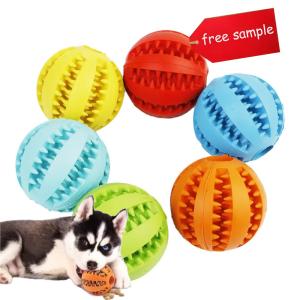 Interactive Rubber Dog Ball Sustainable Soft Rubber Toy for Custom-made Pet Play