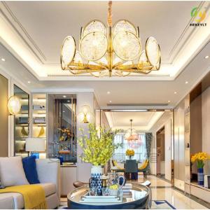 China E14 Luxury Crystal Candle Chandelier Postmodern Water Ripple Living Room on sale