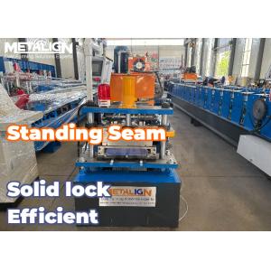 Windproof Standing Seam Roll Forming Machine With Chain Drive And 18 Stations