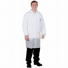 China Anti Static Disposable Plastic Lab Coats Latex Free For Science Lab on sale