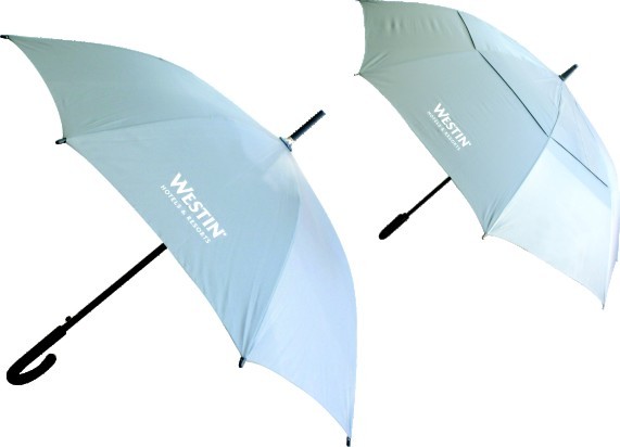 Quality Print logo Custom Hotel Umbrellas Compact Windproof Umbrella Metal Handle wholesale