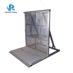 Folding Road Safety Barrier , High Security Sgaier Stage Barrier With Trolly