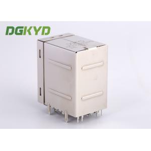 Cat3 RJ45 Connector Stack Over Dual USB 2.0 A Type With Y/G Led