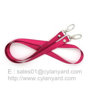 Rivet polyester lanyard with metal clasp hook custom made