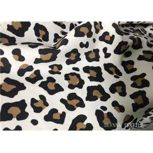 Custom Printed Double Knit Fabric Panther Print With Wet Screen Printing