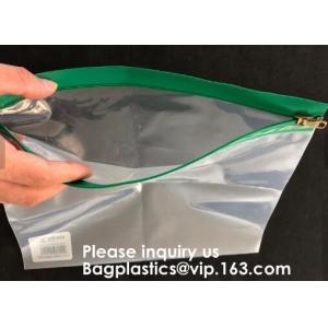 Metal Slider Office File Folder Mesh Clear PVC Zip Lock Document Bag,Folder File Wallet Zipped Lock Document Bag pack